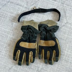 Vintage MES Workwear Utility Leather Suede Gloves